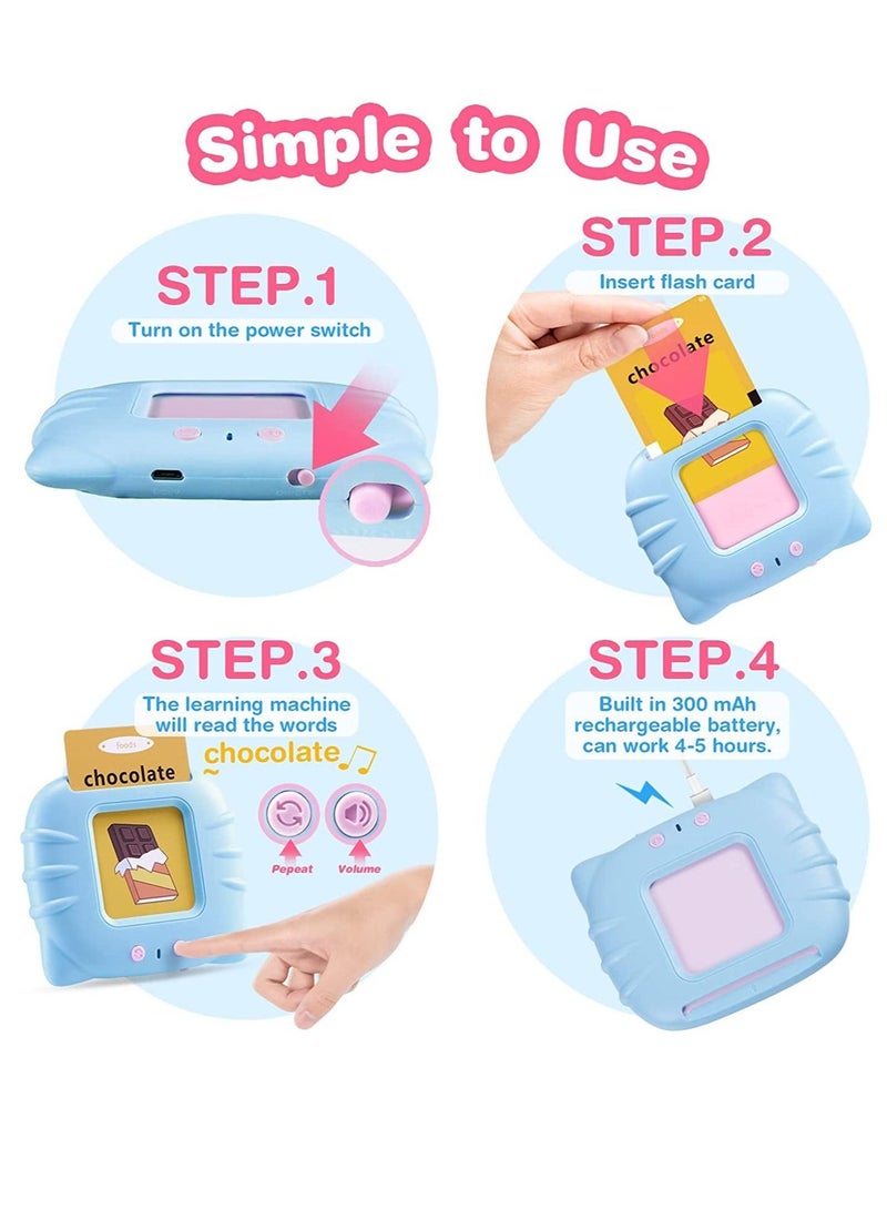 112 Cards Talking Flash for Toddlers 2-4 Years,Educational Toys 1 2 3 4 Year Old - Speech Therapy Learning Animals Shape Color, - Image 2