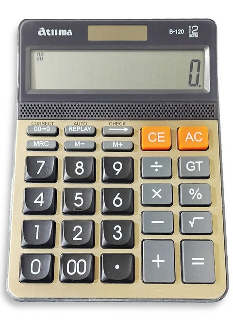 Scientific calculator B-120 dual-power  , equipped with a large LCD screen, for offices, accountants, and personal use at home or school.