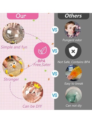 مجموعة فقاعات شريط نانو من قطعتين من، ومنفاخ وبالون فقاعات بلاستيكي سحري، مجموعة حرفية فقاعات مطاطية بشريط نانو، هدية للحفلات واعياد - view 4