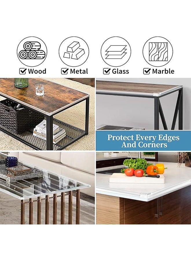 Safety Edge Corner Protector Set, with 4 Pack Corner Guards, Silicone Soft Corner Protectors with Upgraded Pre Taped Strong Adhesive, for Kids Safety Child Table Cabinets Furniture Bumper for Table - 3m - Image 4