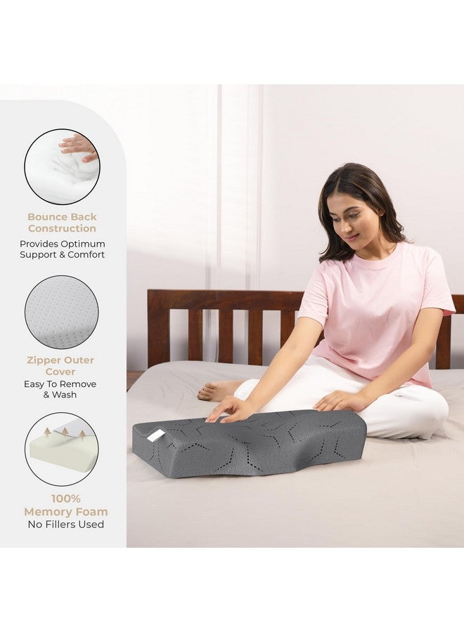 ماي ارمور وسادة جل باردة من ماي آرمور لعلاج آلام الرقبة والتهاب الفقرات العنقية، وسادة إسفنجية مريحة للنوم، وسادة دعم للرقبة ذات انحناء إضافي، ارتفاع مزدوج (20 × 12 × 4 بوصات)، عبوة من قطعة واحدة - Image 5