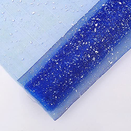 3A Featuretail 10 Ft Length/19in Width Snow Net Fabric Roll for Flowers Wrapping, Gift Wrapping, DIY Craft & Decoration (Blue, 1 Roll) - Image 1