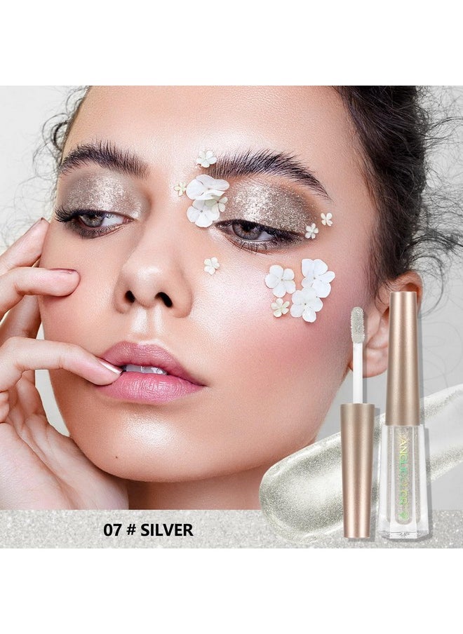 Anglicolor Anglicolor Diamond Glitter Liquid Eyeshadow, Glitter Eyeshadow, Lightweight Smooth, Shimmer Eyeshadow, Metals Gloss Sparkling Eyeliner Pen, Cosmetics Gift for Girls and Women (Pink #06)  - Image 3