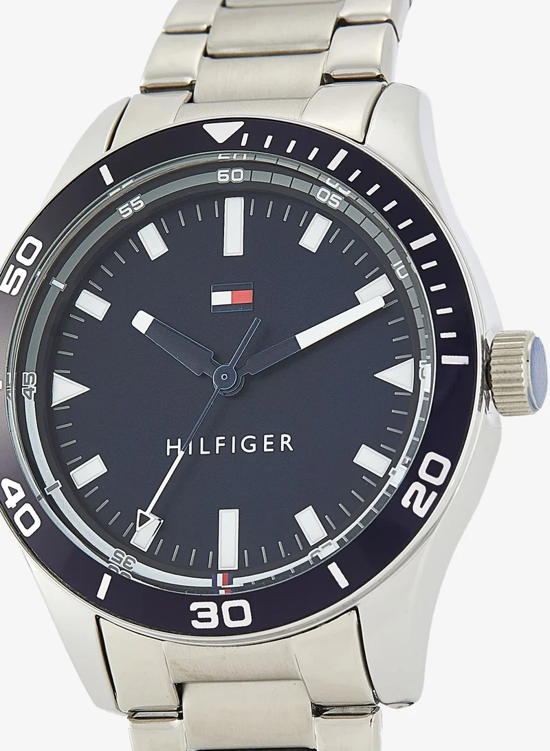 Tommy Hilfiger  3-Hand Mens Quartz Movement Watch With Silver Stainless Steel Bracelet - 1791817 for Men | Best Price UAE