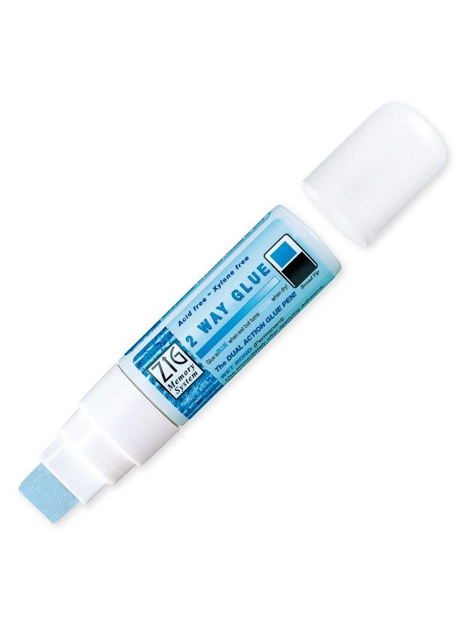 Zig Kuretake 2 Way Glue Stick Pen Board Tip 15Mm Tip Ap Certified Made In Japan  - Image 1