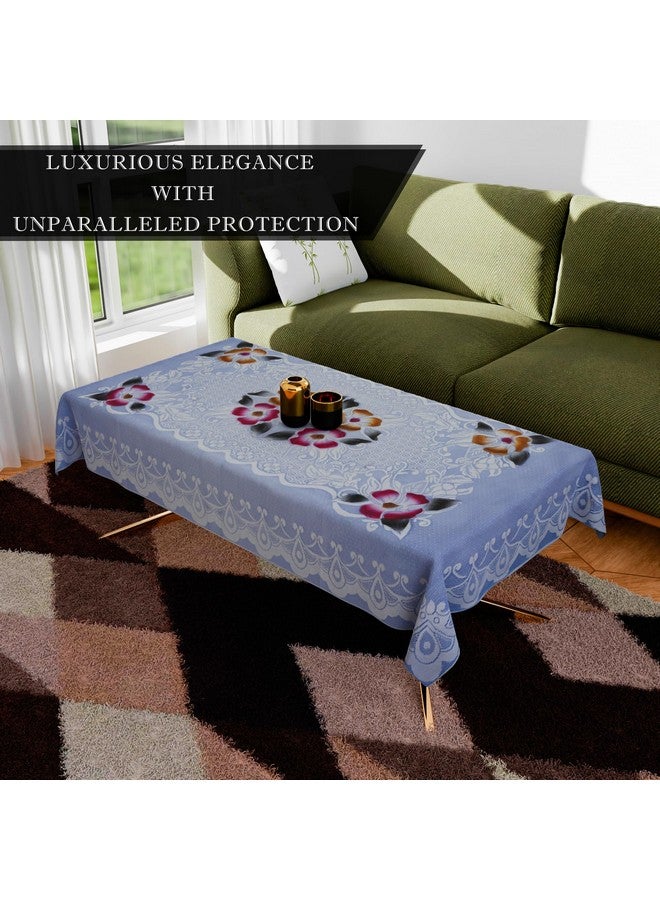 Kuber Industries Center Table Cover | Table Cloth Cover | Tabletop Cover | Kitchen Table Cloth | Table Protector Cover | 4-Seater Table Cover | Flower Net-Design | CTC | 40x60 Inch | Blue - Image 3