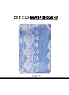 Kuber Industries Kuber Industries Center Table Cover | Table Cloth Cover | Tabletop Cover | Kitchen Table Cloth | Table Protector Cover | 4-Seater Table Cover | Flower Net-Design | CTC | 40x60 Inch | Blue  - Image 2