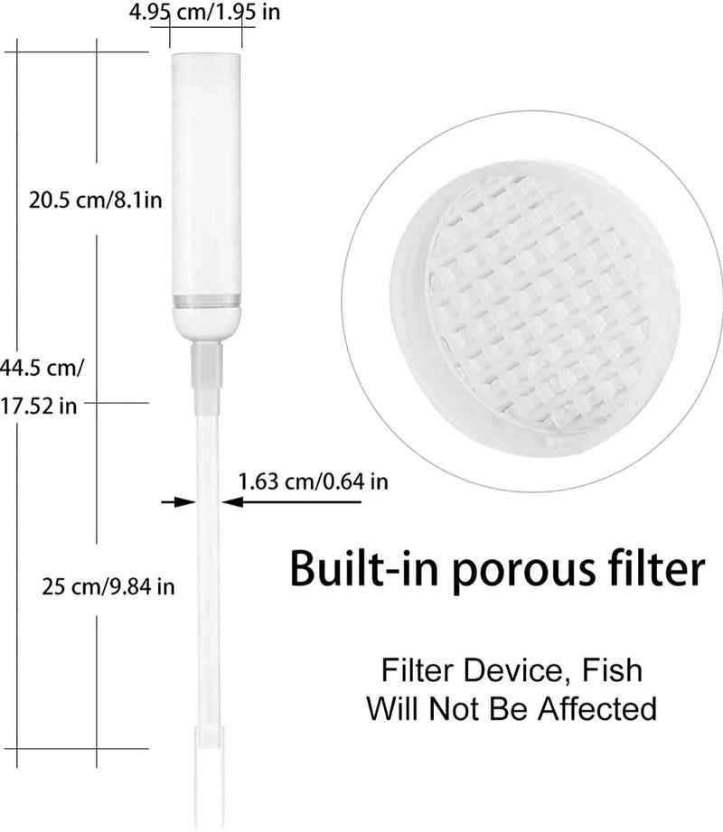 VAYINATO ® Aquarium Vaccum Syphon Pipe Fish Tank Gravel Cleaner Aquarium Water Changer with Tap by Petzlifeworld - Image 4