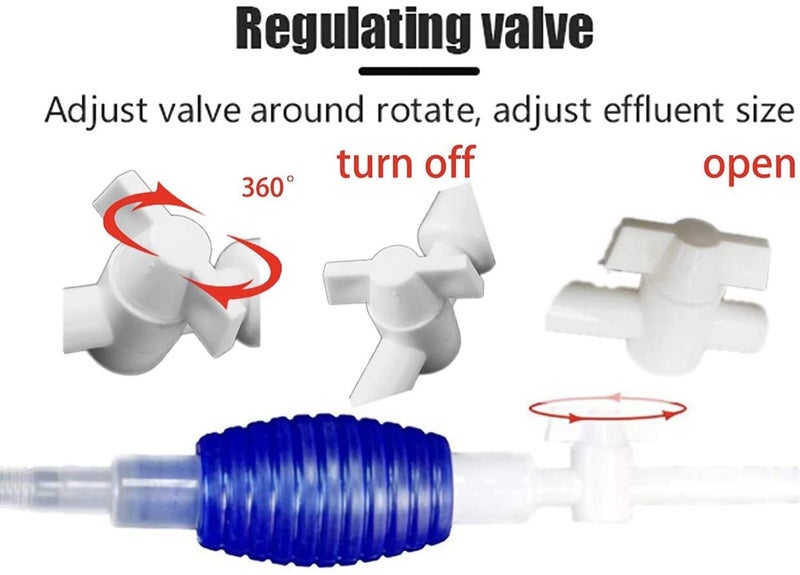 VAYINATO ® Aquarium Vaccum Syphon Pipe Fish Tank Gravel Cleaner Aquarium Water Changer with Tap by Petzlifeworld - Image 5