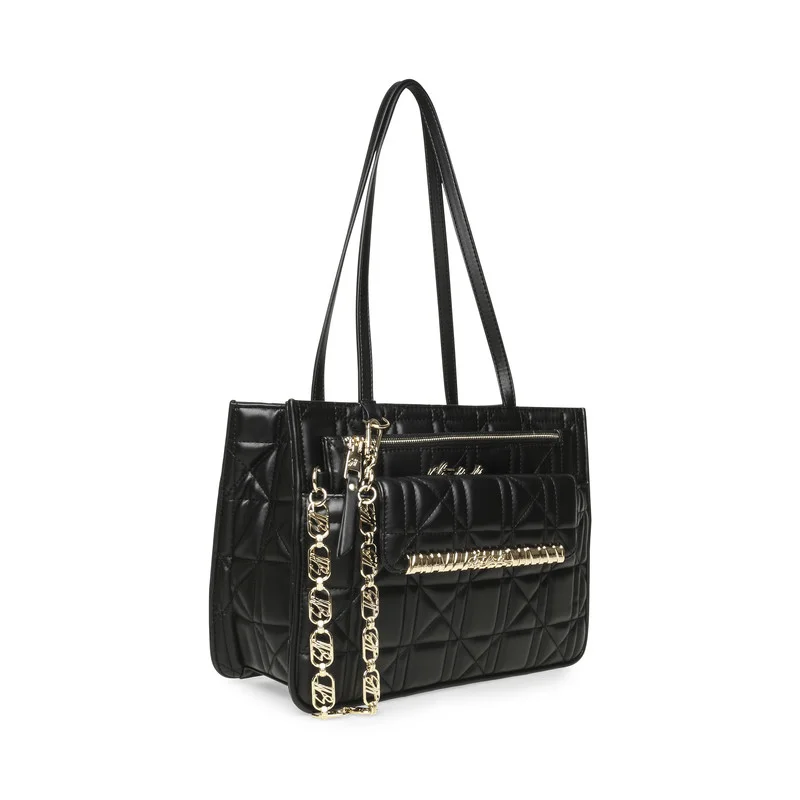 Steve Madden  Bsilvo Women's Black/Gold Tote Bag for Women | Best Price UAE