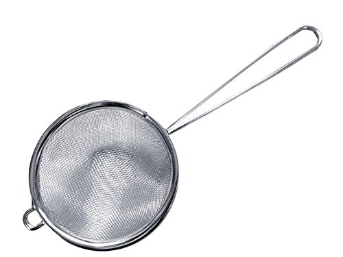 Cuisinox Fine Mesh Strainer, Stainless Steel with Handle, 3" x 8" - Image 1