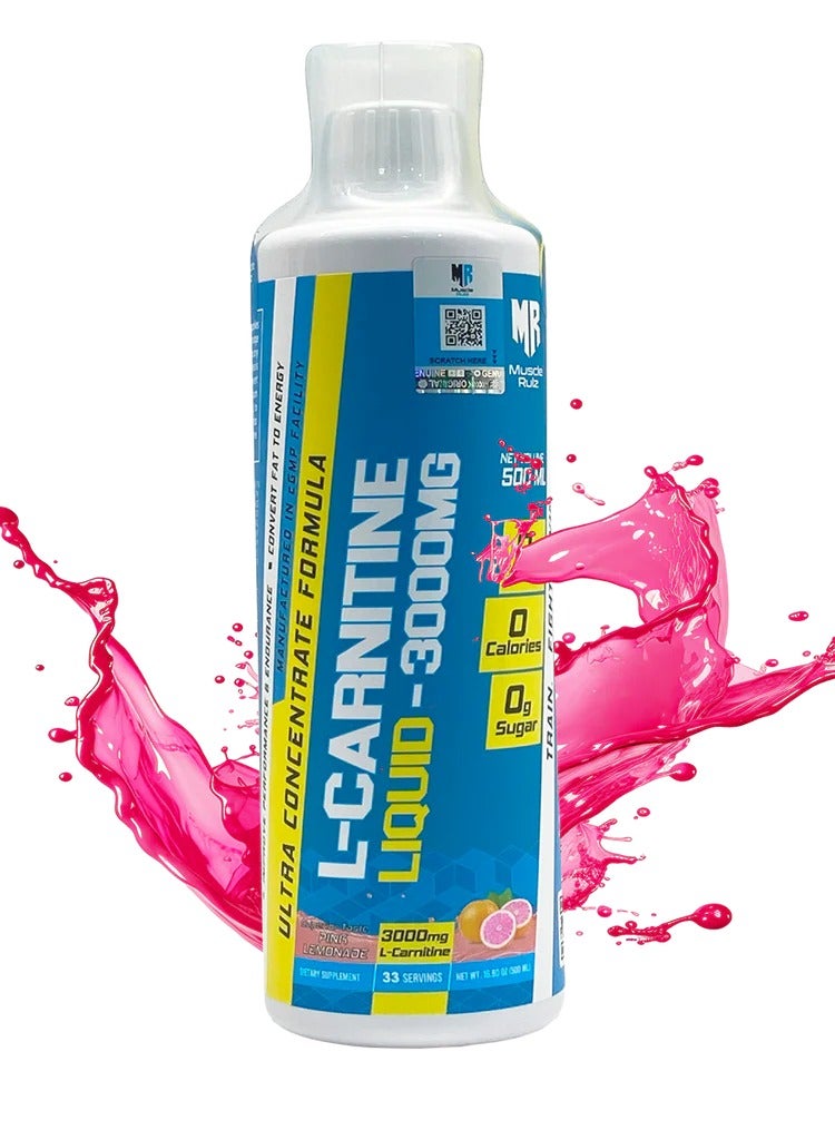 ماسل رولز إل-كارنيتين 3000 ملغ - ليمونادة وردية - Image 1