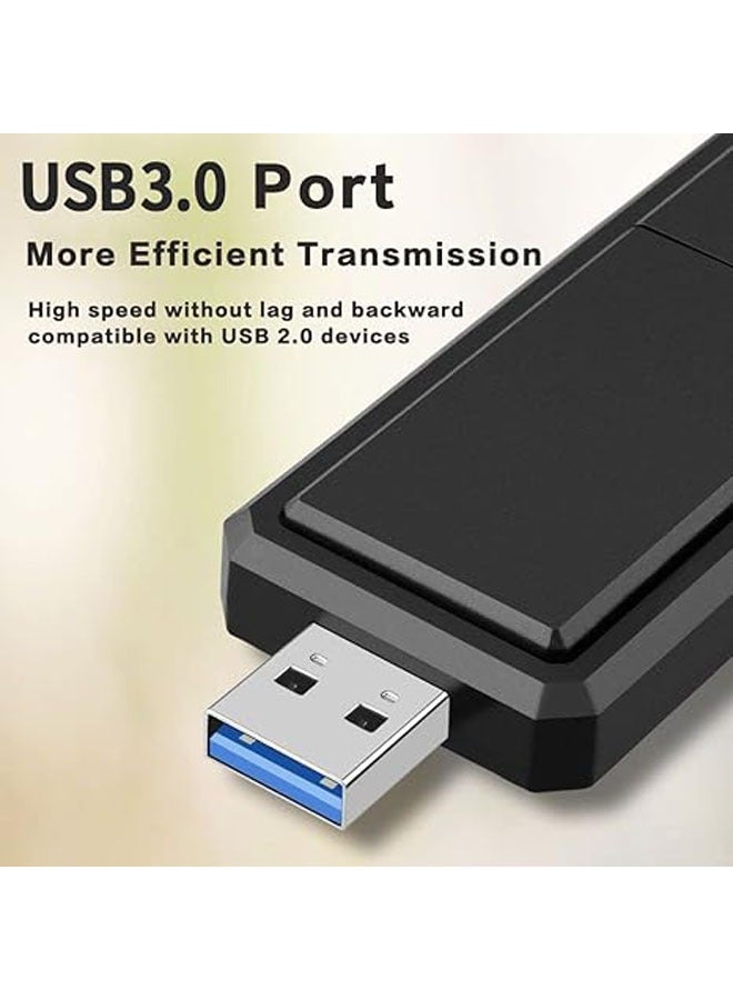 General PC WiFi Adapter, USB WiFi Antenna, Long Range AC1300Mbps Desktop PC WiFi Adapter, High Gain Dual Band 5dBi Antenna, USB 3.0, 2.4GHz/5GHz, Windows Compatible  - Image 3