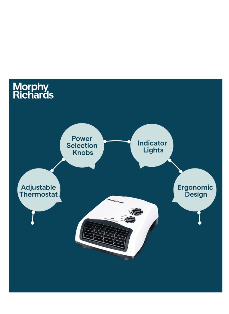 morphy richards - Morphy Richards orbit 2000 watts PTC room heater (White) - Image 1