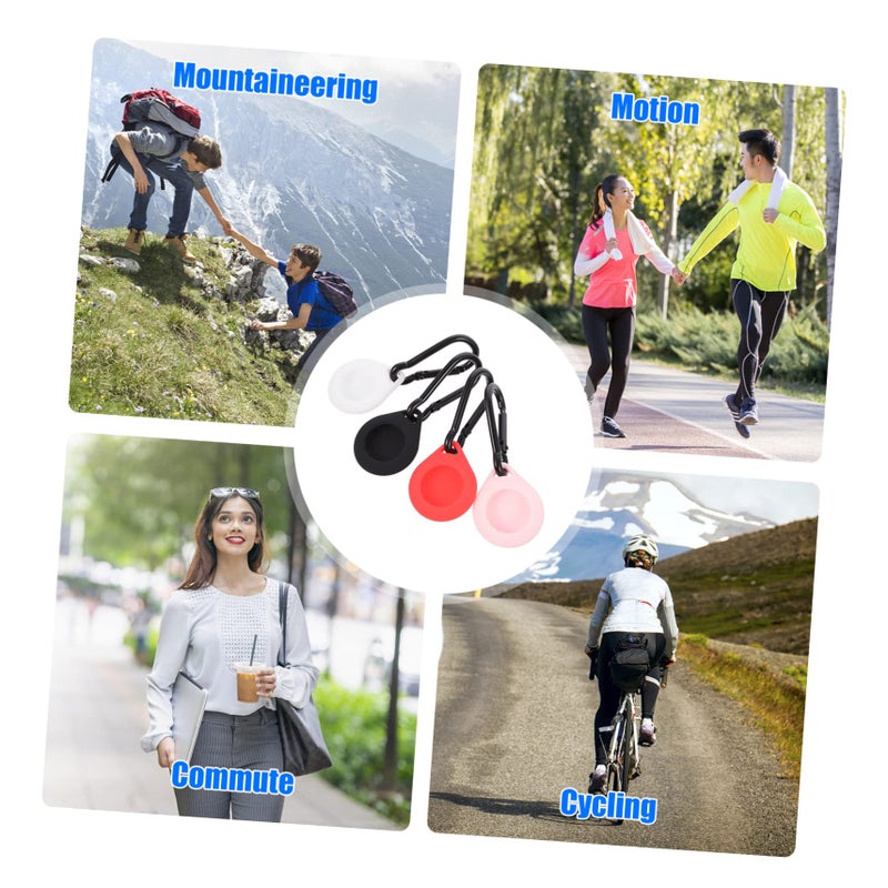 4 Pcs Tracer Protective Case Lightweight Sleeve Cover Easy to Clean with Keychain Black - Image 4