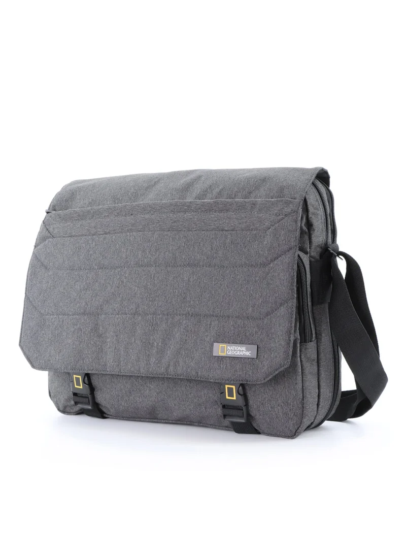 NATIONAL GEOGRAPHIC National Geographic Pro Messenger Bag Dark Grey,  Stylish for Men and Women Compact and Versatile, Portable Organizer for Travel, Business, University