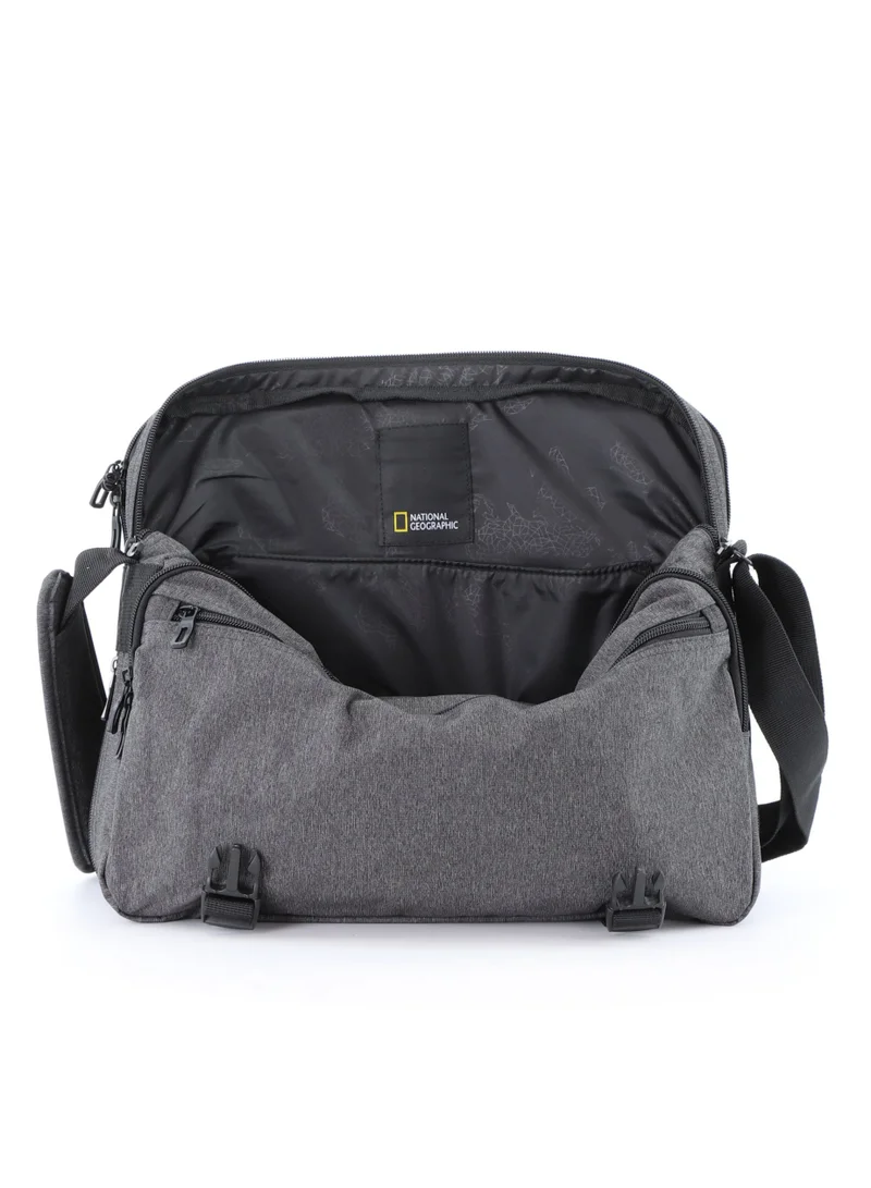 NATIONAL GEOGRAPHIC National Geographic Pro Messenger Bag Dark Grey,  Stylish for Men and Women Compact and Versatile, Portable Organizer for Travel, Business, University