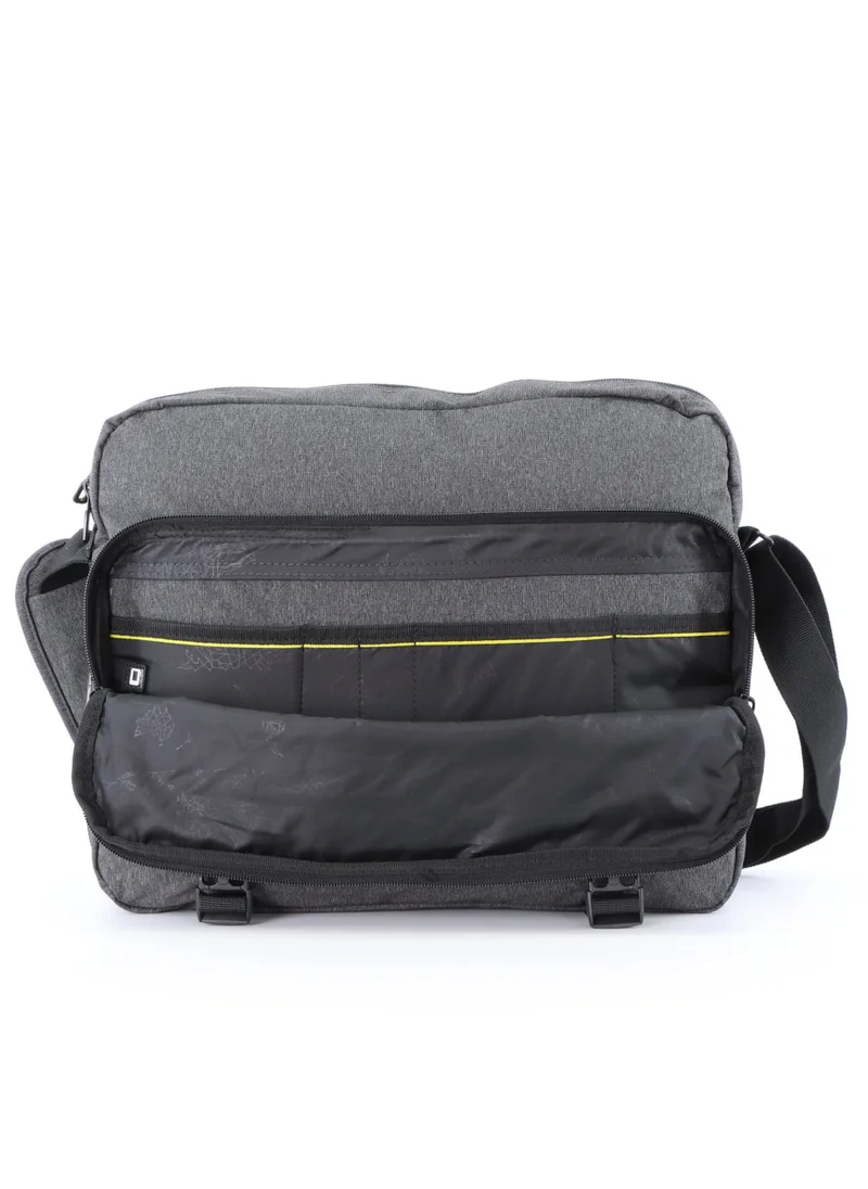 NATIONAL GEOGRAPHIC National Geographic Pro Messenger Bag Dark Grey,  Stylish for Men and Women Compact and Versatile, Portable Organizer for Travel, Business, University