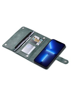 HuHa Case Cover For iPhone 13 Pro ViLi GV Series MagSafe Magnetic Zipper Leather Phone Case Green 