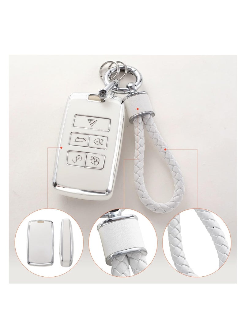 KASTWAVE Key Fob Cover with Keychain for Land R0ver, Soft TPU Full Covers Protection Key Case Shell, Keys Fob Case, for Vogue Range Discovery Rover Sport - Image 2