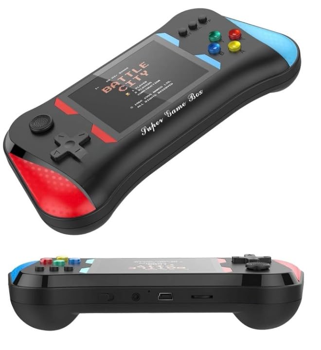 Derovan 500‑Game Plug‑and‑Play Retro Console Handheld X7M Edition with TV‑Out & Two‑Player Mode — 3.5″ Color LCD • Rechargeable Battery • Ideal for Kids & Nostalgic Adults - Image 2