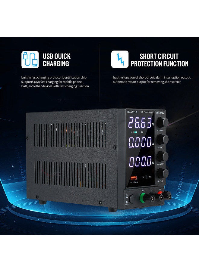 wanptek - WANPTEK DPS3010U 0-30V 0-10A 300W Switching DC Power Supply 4 Digits Display LED High Precision Adjustable Mini Power Supply AC 115V/230V 50/60Hz - Image 1