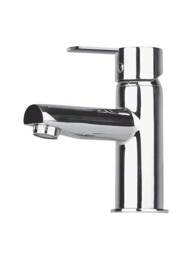 BURG Single Top Lever Wash Basin Mixer Silver - Image 1