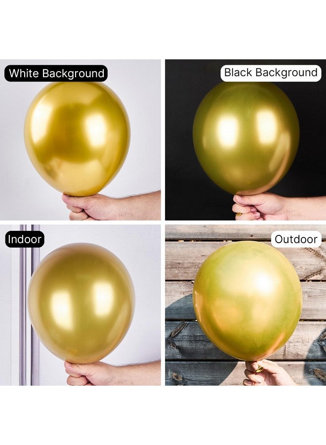 PartyWoo Metallic Gold Balloons 123pcs Gold Balloons Different Sizes Pack of 18 12 10 5 Inch Gold Balloon Arch Kit Chrome Gold Balloon Garland for Birthday Graduation Party Decorations Gold-G101 - Image 3