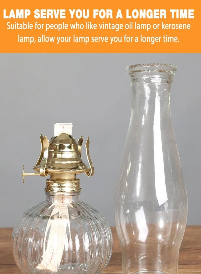 Pacify 3 Pack Oil Lamp Burner Kerosene Oil Lamp Parts Replacement #2 Brass Plated with 1 Roll 9.4FT Cotton Wick - Image 5