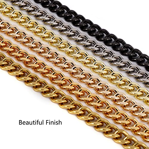 Xiazw 47'' Light Metal Crossbody Purse Chain Straps Replacement for Bag Handbag (Black) - Image 4