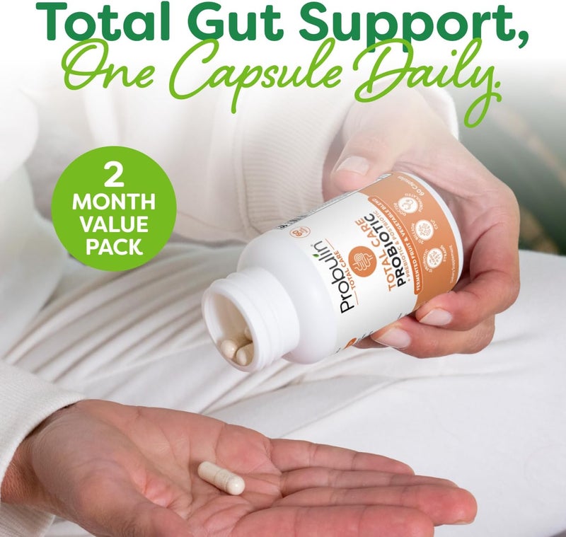 Probulin مكمل بروبيولين توتال كير البروبيوتيك لدعم صحة الأمعاء والمناعة للرجال والنساء 20 مليار CFU نباتي 60 كبسولة - Image 4