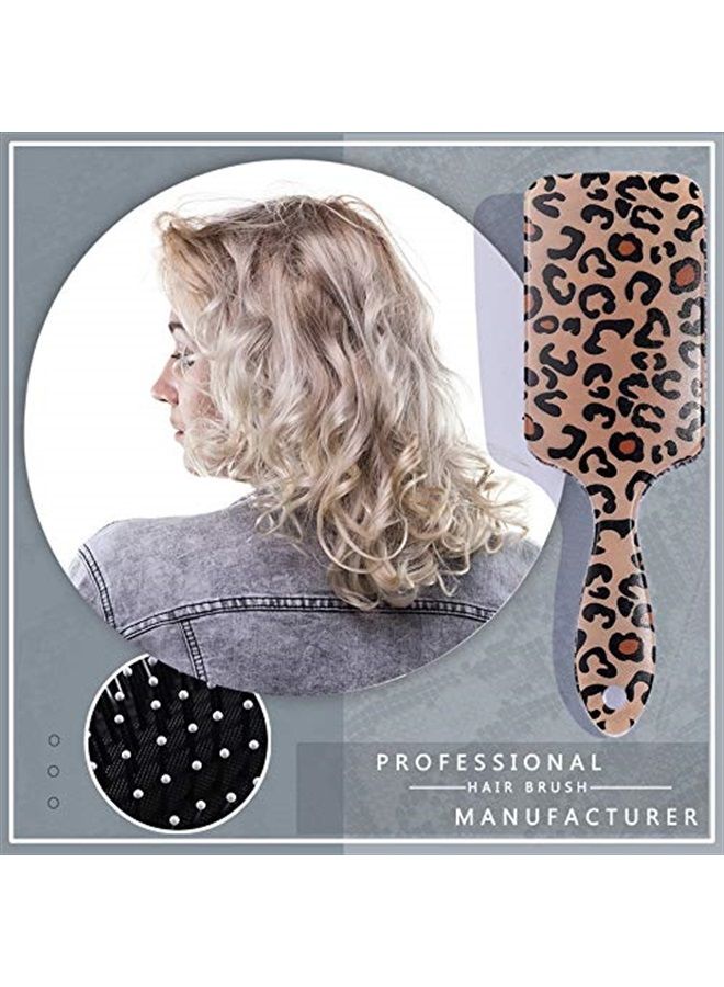 Leopard Print Hair Brushes,Hair Detangling Brush Anti Static Massage Comb Hair Brush For All Hair Types Wavy/Curly/Thick/Long/Short/Wet And Dry Hair