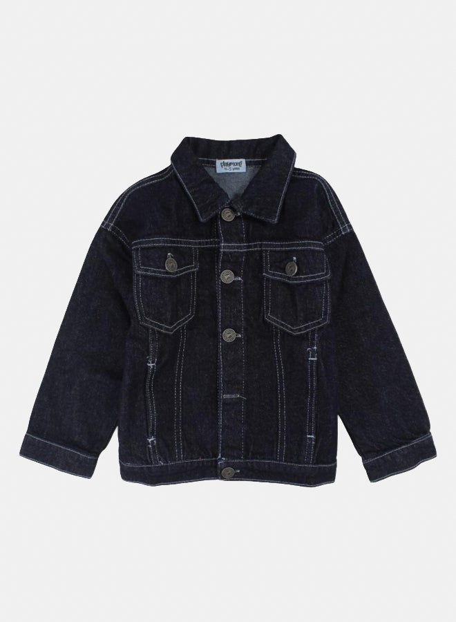 playmore Unisex Denim Jacket - Navy - Image 1
