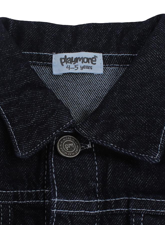 playmore Unisex Denim Jacket - Navy - Image 3