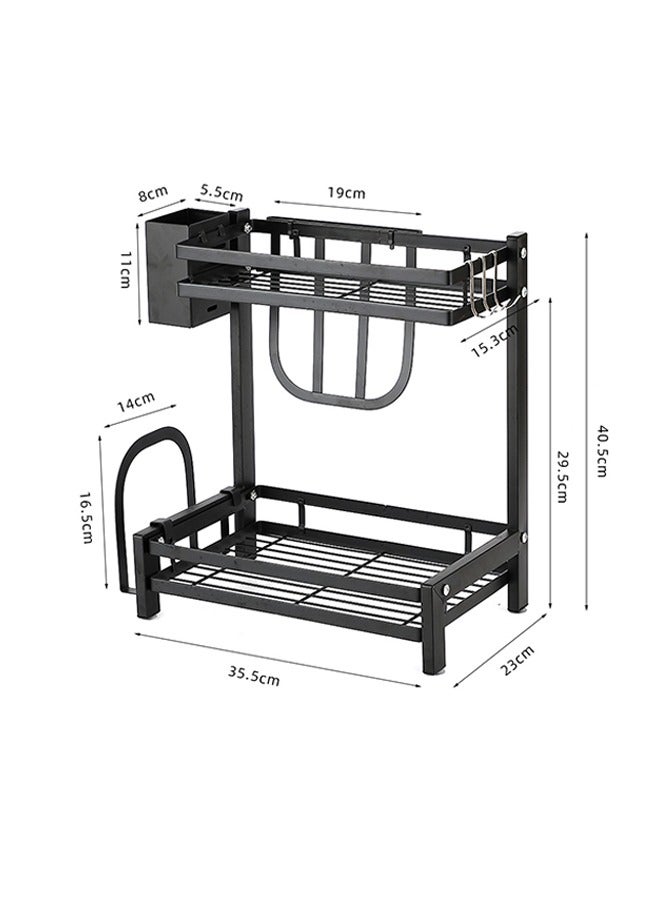 Kitchen Multifunctional Seasoning Rack, Household Countertop Seasoning Chopstick Holder, Oil Salt Sauce And Vinegar Storage Rack, Convenient Double-Layer Storage Rack  - Image 2