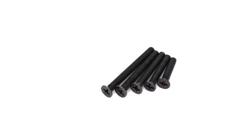 cSeao 100pcs Black Flat Head Phillips M4 Screws Assortment Kit, M4 x 20mm/25mm/30mm/35mm/40mm, Black Oxide Finish - Image 2