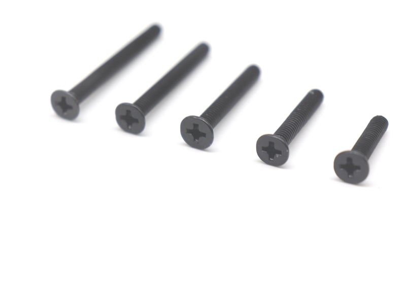 cSeao 100pcs Black Flat Head Phillips M4 Screws Assortment Kit, M4 x 20mm/25mm/30mm/35mm/40mm, Black Oxide Finish - Image 3