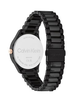 CALVIN KLEIN ساعة يد انالوج بعقارب دائرية الشكل من الستانلس ستيل للجنسين 25200233 35 ملم  - Image 3