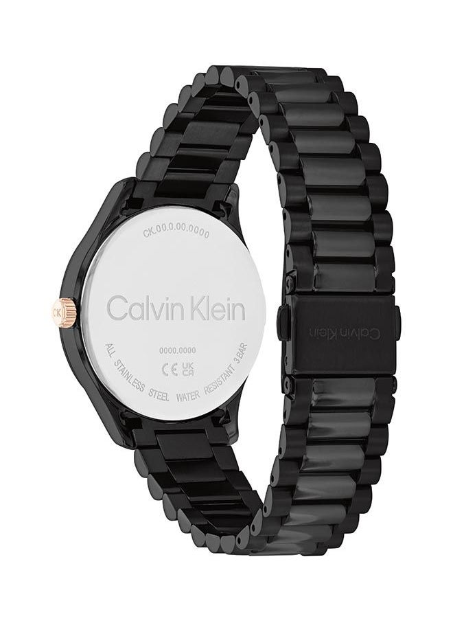 CALVIN KLEIN - ساعة يد انالوج بعقارب دائرية الشكل من الستانلس ستيل للجنسين 25200233 35 ملم - Image 1