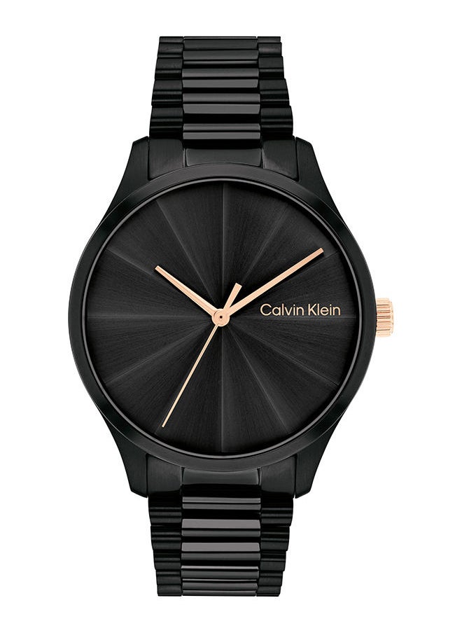 CALVIN KLEIN - ساعة يد انالوج بعقارب دائرية الشكل من الستانلس ستيل للجنسين 25200233 35 ملم - Image 1