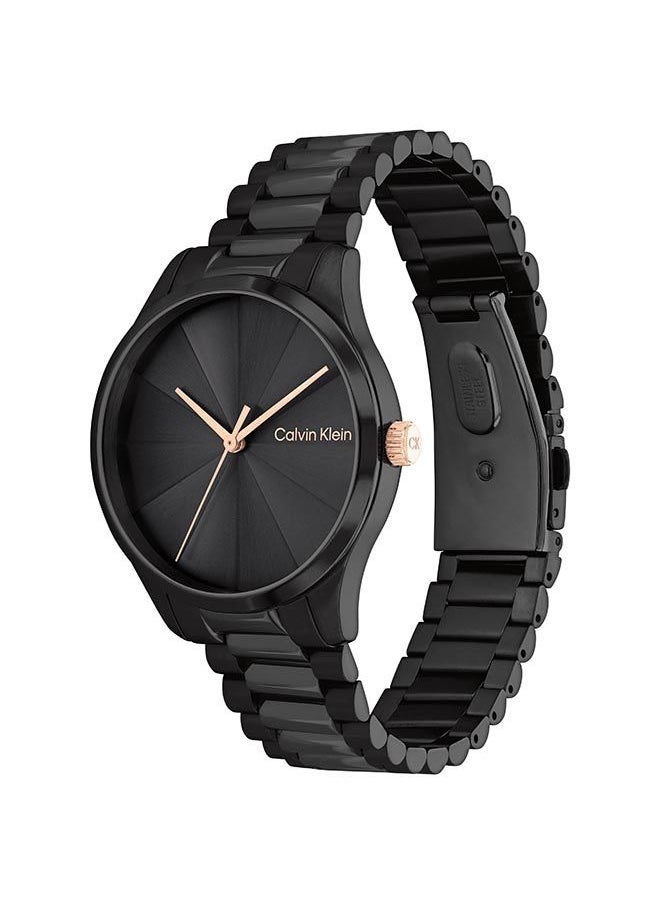 CALVIN KLEIN - ساعة يد انالوج بعقارب دائرية الشكل من الستانلس ستيل للجنسين 25200233 35 ملم - Image 1