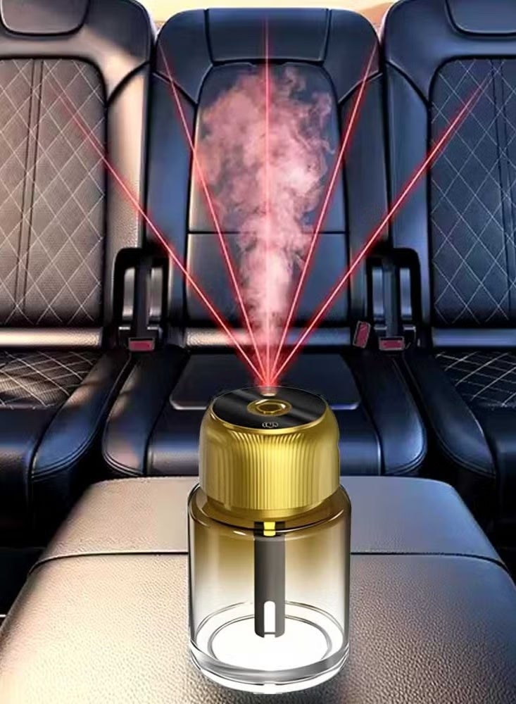 تايجر Smart Starry Projection Car Aroma Diffuser 160ml | Large Capacity Rechargeable USB Air Freshener | Cool Mist Mini Portable Diffuser for Car, Home, Office, Bedroom | Relaxing Night Light & Aromatherapy - Image 1