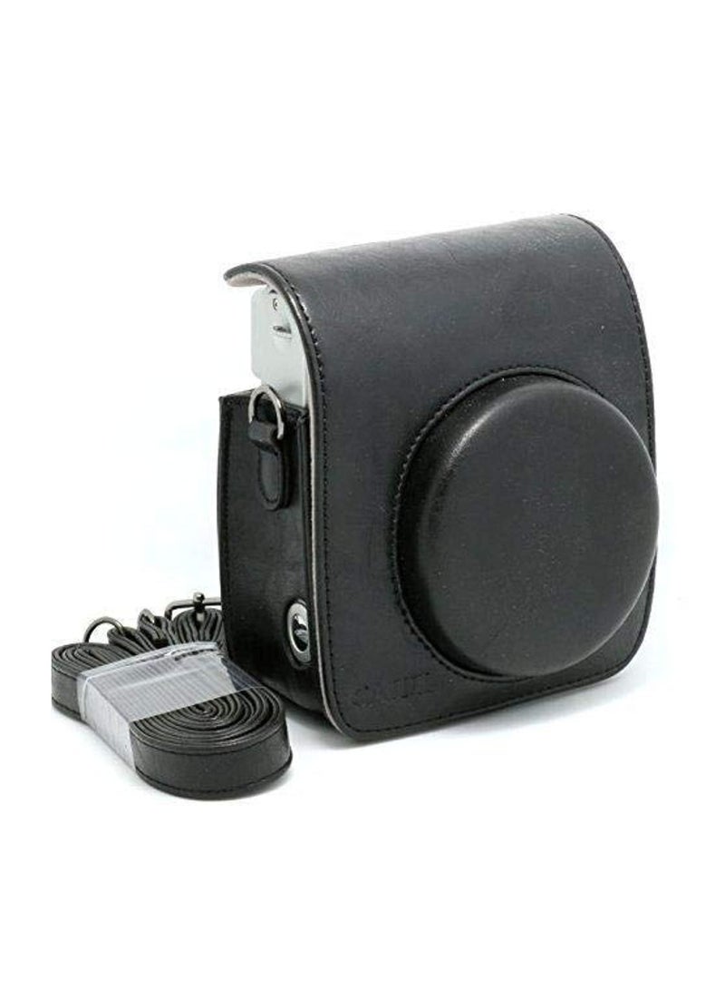 Camera Case Compatible with Instax Mini 90 Premium PU Leather Case for Mini 90 Instant Camera with Shoulder Strap(Black)  - Image 1