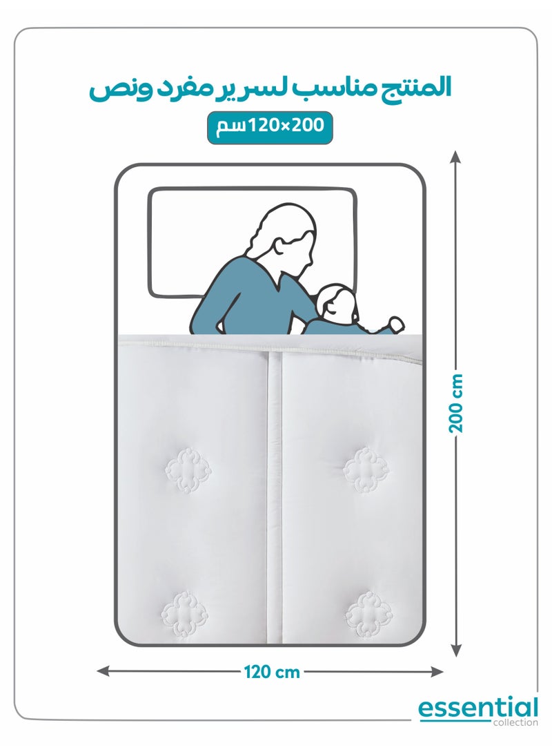 دوناتيلا طقم مفرش ريجنت 4 قطع مقاس مفرد ونص 120 × 200 سم بحشوة ثابتة ابيض - Image 2