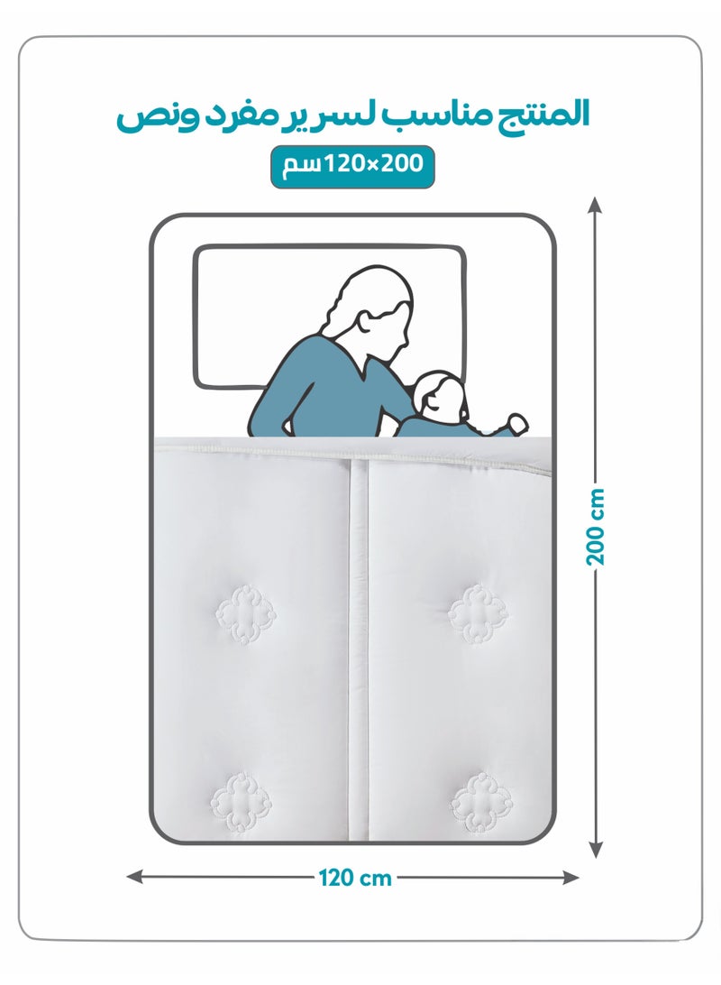 Donetella Bedding Comforter Set, Fits 120x200 cm  Single Size Bed - 4-Pcs Digital Print Quilted Bed Set, Microfiber Fabric - 1 Comforter, 1 Fitted Sheet, 1 Pillowcase And  1 Pillow Sham - Image 2