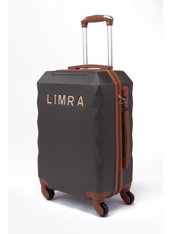 LIMRA Cabin Carry Check-In Luggage Trolley Size 20 inch Coffee - Image 1