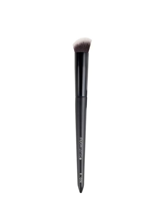 brushworks No. 8 Precise Angled Concealer Buffing Brush - Image 1