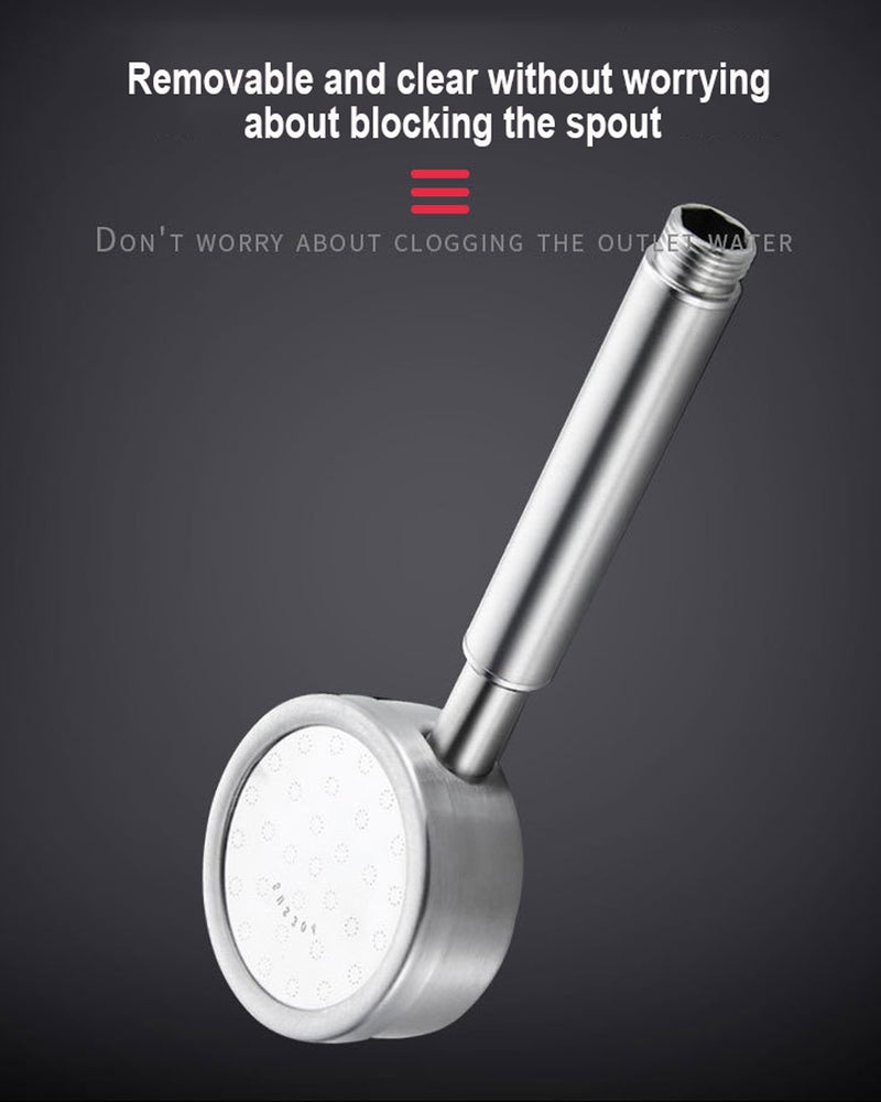 Stainless Steel Shower Head Holder: 304 Stainless Steel, Rust-resistant, High-pressure Water Boost, 1.5M Shower Hose - Filtering Cotton For Easy Cleaning, Interwoven Grid Water Pattern For Home Bathro - Image 5