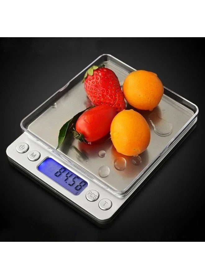 BAIG Portable Electronic Food Scales 3000g/0.1g Postal Kitchen Jewelry Weight Balance Digital Scale 500g 0.01 Precision Scale - Image 1
