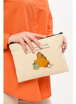 Çınar Bez Çanta Çınar Cloth Bag Clutch Kaos Printed Canvas Makeup Bag  - Image 2